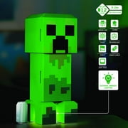 Minecraft Creeper Mini Fridge 2 Door, 8L, Green, 25.2 H 9.5 W 9.1 D