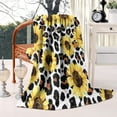 thumbnail image 2 of Leopard Sunflower Pattern Blanket,Comfortable Soft Flannel Throw Blanket,All Season,Warm Lightweight Blankets for Sofa Bed Couch Living Room Chair,60"x80", 2 of 4