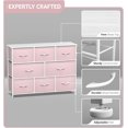 thumbnail image 4 of Dresser with 8 Drawers - Chest Organizer Unit with Steel Frame Wood Top & Handle, Fabric Bins for Clothes - Wide Furniture for Bedroom Hallway Kids Room Nursery & Closet, 4 of 12