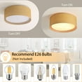 thumbnail image 6 of LEDET 15.7 in. Sepia Ceiling Light Rattan Weaving Shade Home Decor Pendant Lamp, 6 of 7