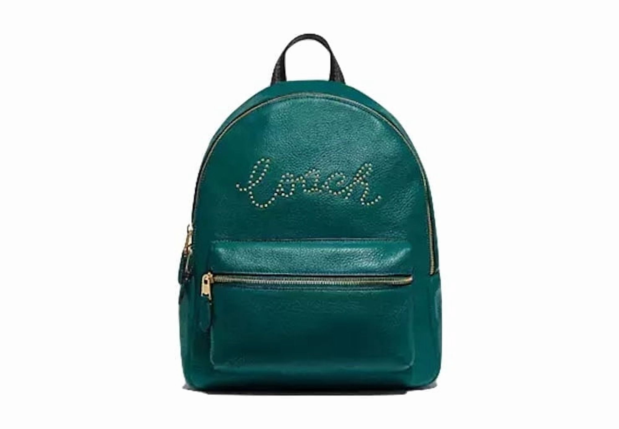 Coach Green Court Peppled Leather Backpack COACH Court Backpack Olive Green Leather | Mercari main image 3