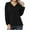 Black, variant on Ichuanyi Womens Tops Summer Women Fashion Casual Solid V-Neck Loose Long Sleeve T-shirt Top Blouse Pullover