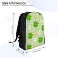 thumbnail image 4 of Disketp St Patrick's Day11 Mochila Unisex de Apertura Lateral Completa, Mochila para Laptop para Escuela, Trabajo y Viajes, 4 of 8