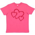 thumbnail image 3 of Inktastic Three Red Hearts Youth T-Shirt, 3 of 5