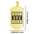 thumbnail image 2 of Stainless Steel Best Dad Ever Dog Tag Pendant Necklace, 2 of 3