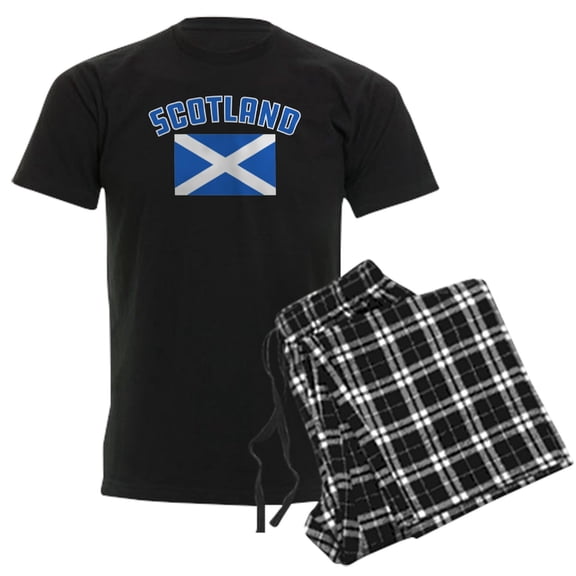 CafePress - Scotland Flag Men's Dark Pajamas - Men's Dark Loose Fit Cotton Pajama Set