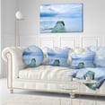 thumbnail image 3 of Designart Concrete Pier Under Cloudy Sky - Seascape Throw Pillow - 12x20, 3 of 5