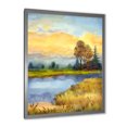 thumbnail image 2 of Designart 'The Awakening of Nature Over Meadows' Lake House Framed Art Print, 2 of 4