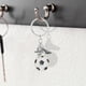 thumbnail image 5 of Llavero de balón de fútbol Mini llavero de fútbol Llavero de balón deportivo para favores de fiesta Recuerdo del equipo Recompensas deportivas Sorteos de eventos Blanco, 5 of 8