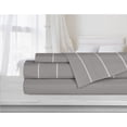 thumbnail image 1 of Safdie & Co. Sheet Set Microfiber 4PC Q Thin Stripe Grey, 1 of 1
