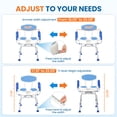thumbnail image 2 of GYZJ Senior Bathing Chair Swivel Shower Chair with Arms and Back, 400 lbs Heavy Duty U-Shape Seat for Inside Tub, Height Adjustable Safety Bath Seat for Elderly and Disabled,Blue, 2 of 9