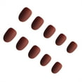 thumbnail image 1 of Soidarity 24X Matte Press on Nails Uñas acrílicas DIY para amantes de la manicura 1 negro mate Juegos de manicura 17café, 1 of 4