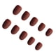 thumbnail image 3 of Guardurnaity 24 piezas de uñas postizas de ataúd esmerilado de cabeza redonda pequeña DIY uñas acrílicas de personalidad exquisita única Artificial Juegos de manicura 17café Guardurnaity CE011423-17, 3 of 4