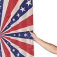 thumbnail image 6 of DouZhe Patriotic Retro Burst Stars Pattern Shower Curtain, Waterproof Bath Curtains for Bathroom Decorations, 72 x 72 inches, 6 of 7