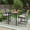 Gray-brown&Black, variant on SUMMIT LIVING 5-Piece Outdoor Bar Stool Set with High-Back Wicker Cushioned Swivel Chairs & Counter Height Patio Dining Table, Black & Gray
