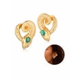thumbnail image 1 of Aretes Serpiente Dorada En Forma De Corazón, 1 of 4