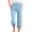 AA-Light Blue, variant on Mother's Day Gifts! QATAINLAV Capri Pants for Women Casual Tulip Hem Straight Leg Linen Cropped Trousers Summer Drawstring Elastic Waist Solid Color Capris Light Blue S