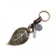 thumbnail image 1 of Llavero con forma de hoja, regalos, llaveros de cuero para hombres y mujeres, soporte para llaves de puerta de coche para el hogar, regalo para mujeres, bronce antiguo, 13cm, 1 of 5