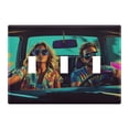 thumbnail image 2 of Dailycode Light Switch Plate Covers 2 Gang Wall Plate Plastics Outlet Covers for Kitchen Home Office Decor Summer Vibing Family Drive Car, 2 of 8