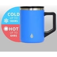 thumbnail image 6 of Elemental Summit Insulated Coffee Mug with Lid & Handle, Lightweight Camp Mug, Triple Wall Stainless Steel Vacuum Insulated Mug, Hot and Cold Thermal Coffee Tumbler, 16oz - Azure, 6 of 9