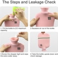 thumbnail image 4 of Jinsinto 2 Liter Heated and Freezable Thermos Hot Water Bottle with Classic Stripes, Hot Cold Therapy for Pain Relief, Cute Student Portable Flannel Hand Warmer, Large Hot Water Bag, Pink, 4 of 5