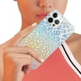 thumbnail image 2 of Compatible with iPhone 13 Leopard Case for Women, Luxury Glitter Leopard Cheetah Print Designed Colorful Laser Iridescent Case Hard PC Bumper Slim Protective Bling Girly Case Cute, 2 of 9