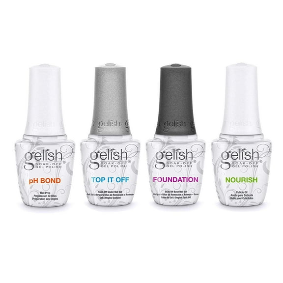 Gelish Fantastic Four Essentials Collection 15 mL Soak Off Gel Nail Polish Kit