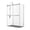 Nickel, variant on Vinnova Spezia 56" W x 76" H Double Sliding Frameless Glass Shower Enclosure Matte Black