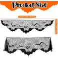 thumbnail image 2 of AerWo Halloween Decorations Indoor Fireplace Mantel Scarf, Black Lace Spiderweb Fireplace Cover for Halloween Mantle Decor Festive Party Supplies,20x79 inches, 2 of 16