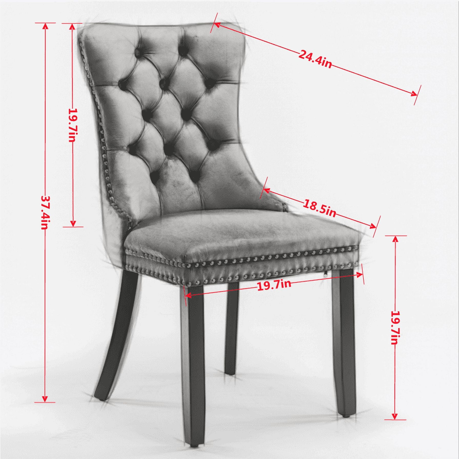 【2脚セット】SPECIAL OTHERS CHAIR Modern Velvet Upholstered Dining Chairs, High-Back Tufted