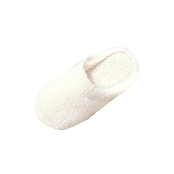 Risckoth Women's Closed Toe Slippers Plush Fleece Round Head Cozy Indoor Shoes