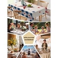 thumbnail image 5 of 4th of July Country Star Table Cloth, Independence Day Patriotic Red Blue Plaid Waterproof Tablecloth for Square Tables, Washable Fabric Table Cover for Restaurant Kitchen Dining Tables 54"x54", 5 of 6