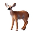 thumbnail image 3 of Zhaomeidaxi Simulated Solid Wood Animals Figures Forest Creatures Figurines Deer Family Figurines Miniature Toys Cake Toppers Desk Decor for Birthday Party, 3 of 8
