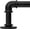 Black, variant on Industrial Curtain Rods 18 to 144 in,Blackout Curtain Rod,Adjustable Length,1 in Diameter Pipe,with Aluminium Finials (Antique Brass, 18” to 144”)