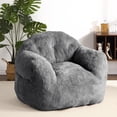 thumbnail image 1 of Sofá de Piso Tipo Puf Extragrande - Diseño con Reposabrazos, Espuma de Alta Densidad y Cubierta Suave - Ideal para Sala, Dormitorio o Espacios de Descanso - Gris Oscuro 130 x 105 x 85 cm, 1 of 8