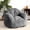 Dark Gray, variant on Oversized Bean Bag Chair with Armrests – Soft Faux Rabbit Fur – High Elasticity Sponge Filling – Cozy and Durable Lounge Sofa for Living Room, Bedroom, Dorm, or Apartment – Easy to Clean