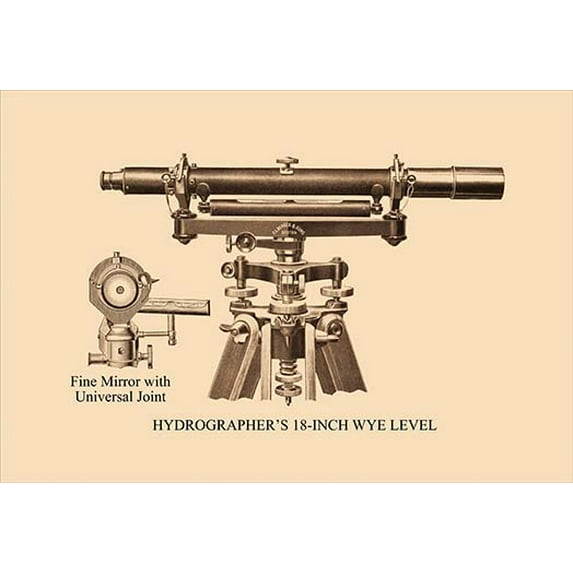 Hydrographer's 18 Inch Wye Level Fine art canvas print (20" x 30")