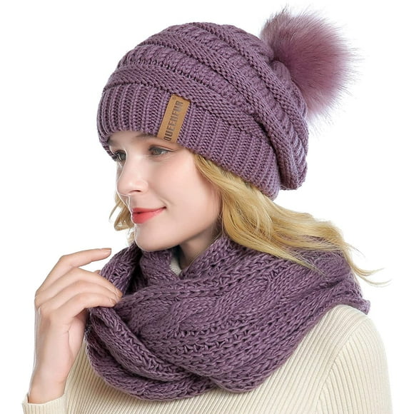 Winter Women Thick Cable Knit Ribbed Infinity Circle Loop Scarf