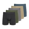 thumbnail image 1 of Puma Men'S 5 Pack Performance Boxer Briefs, Olive/Blue/Black, 1 of 6