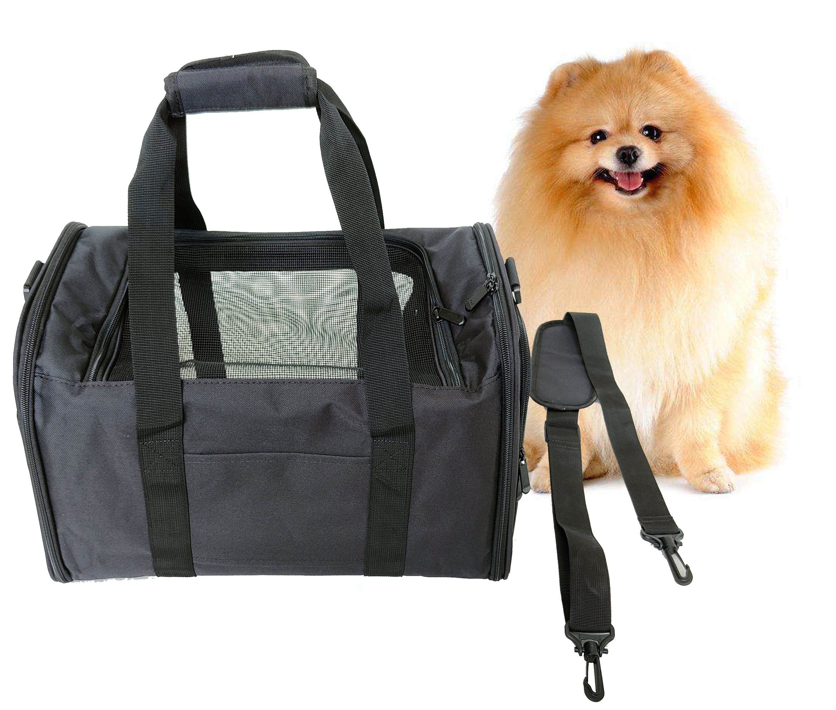 BAGLHER Cat Carrier Bag ,Airline Approved Pet Carrier Soft Side Pet Travel  5 Sid