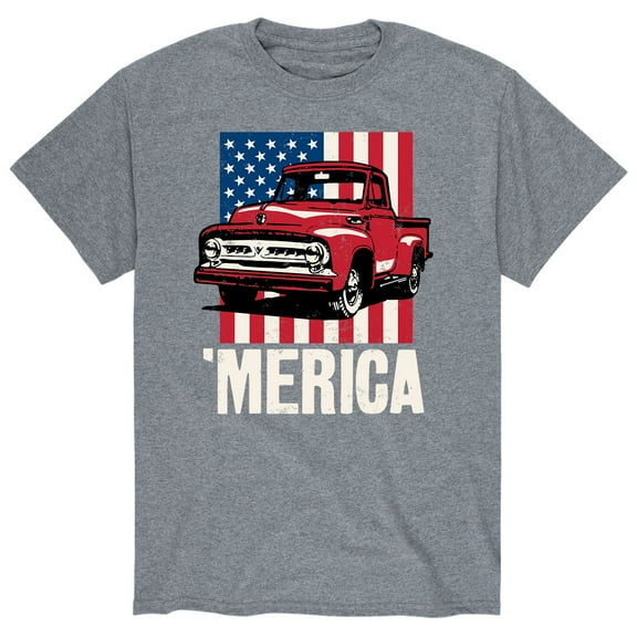 Instant Message - Merica Classic Truck Flag - Men's Short Sleeve Graphic T-Shirt