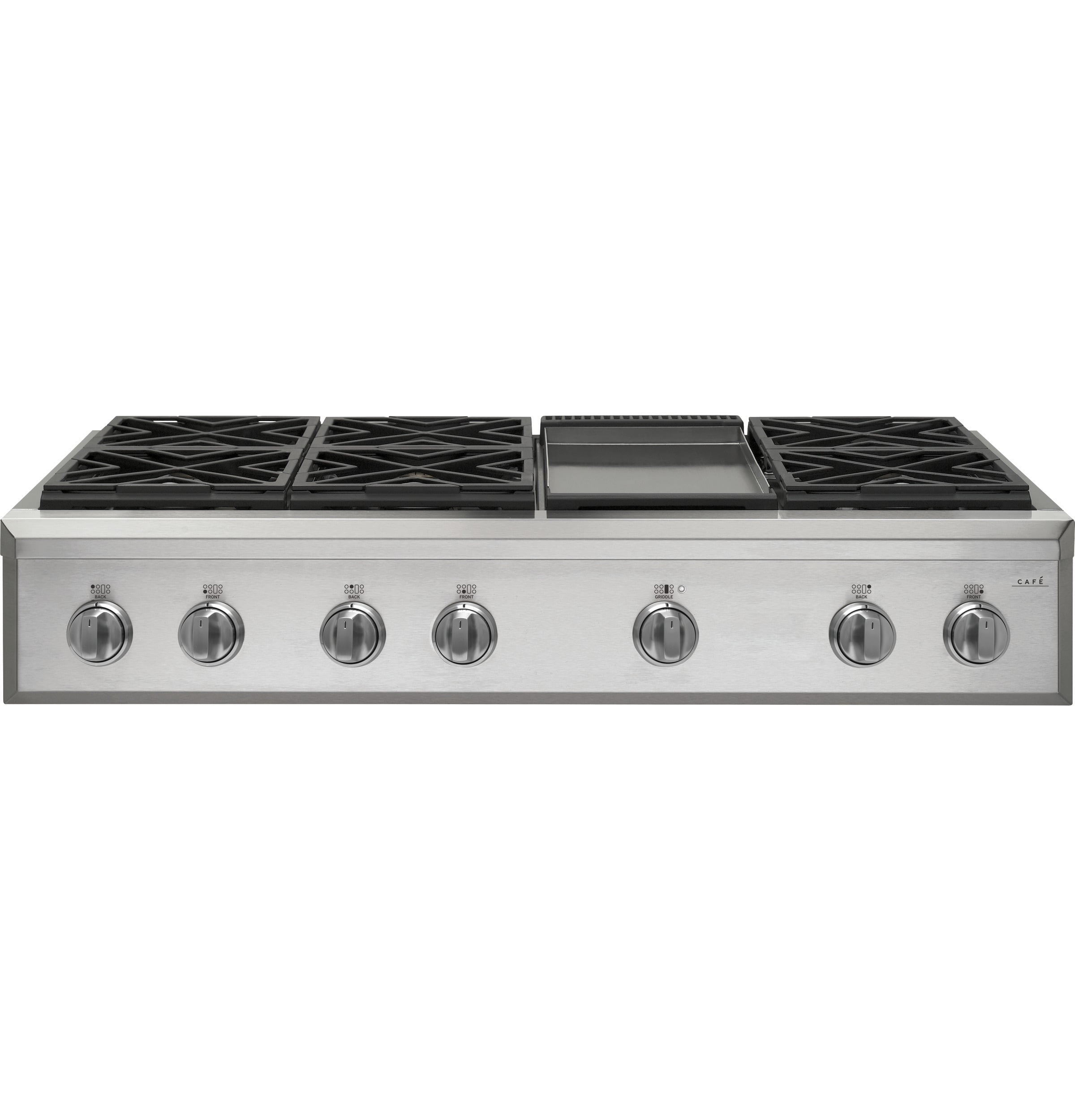 CGU486P2TS1 by Cafe - Café™ 48 Commercial-Style Gas Rangetop with 6 Burners  and Integrated Griddle (Natural Gas)