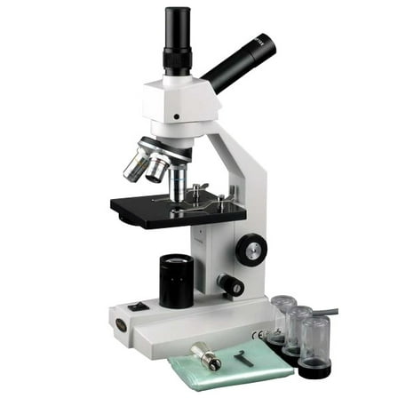 AmScope Dual-View Compound Microscope 40x-1600x New