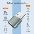 thumbnail image 2 of Naierhg Aluminum Alloy Type-c Female to USB 3.1 Male Converter Adapter Silver, 2 of 8