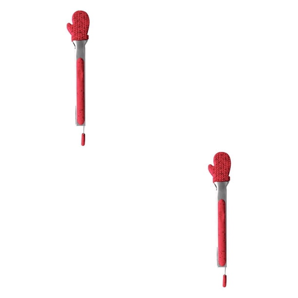 Inteprter Pinzas de cocina de silicona de grado alimenticio guantes rojos 2piezas Inteprter CBP147651