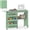 Green, variant on Folding Sewing Table with Storage, Craft Table w/ Station, 5 Lockable Wheels, Storage Bins & Shelf, Sewing Machine Desk for Office, Apartment, Studio (Green)