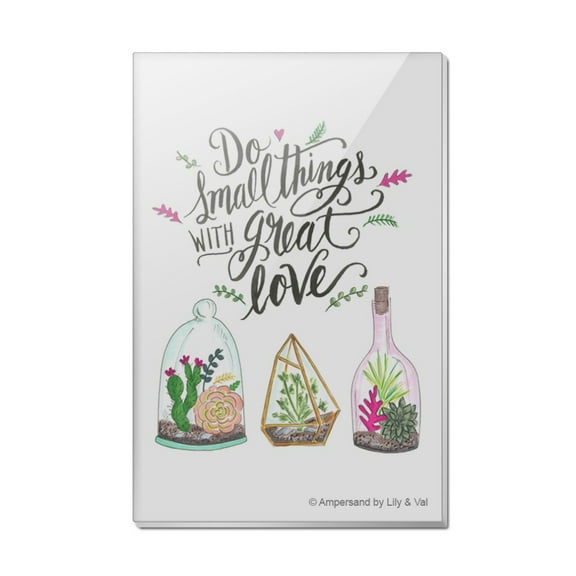 Do Small Things with Great Love Rectangle Acrylic Fridge Refrigerator Magnet