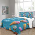 thumbnail image 4 of 3D Ice Cream Printed Comforter Cover Set Children Adult Unique Design Bedding Set Bedroom Decor,Twin (68"x86"), 4 of 5
