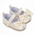 thumbnail image 2 of Generic Baby Girls Mary Jane with Non Slip Soft Sole PU Leather Toddler Dress Shoes for First Walkers Casual Fashion Lightweight Walking(0-3 Months,Beige), 2 of 8