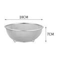 thumbnail image 4 of CUTICATE 304 Stainless Steel Colander with Bowl Set of 2, Kitchen Strainer, Washer, Drainer Basket with Basin for Vegetable, Fruits, Pasta, Salad Mixing 18cm, 4 of 6